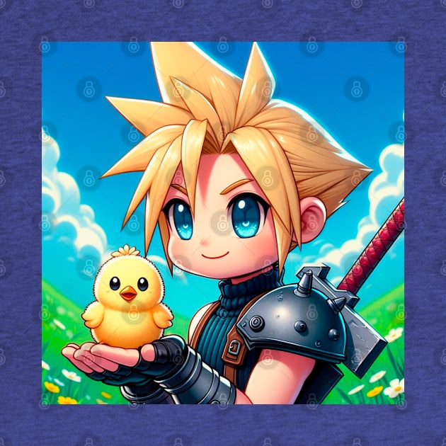 Cloud & Chocobo by artxlife